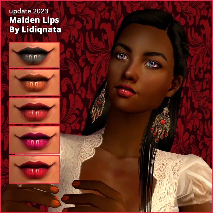 maiden lips by lidiqnata for sims 2